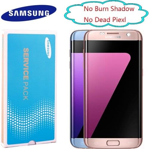 ORIGINAL 5.5'' Display with Frame for SAMSUNG Galaxy S7 Edge LCD G935 G935F S7edge Display Touch Screen Digitizer Assembly