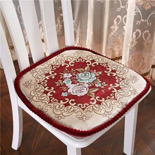 European Style Chair Cushion Cotton Seat Coussin For Kitchen Pattern Pads Pillow Chair Chair Flower Office Pad Seat Household