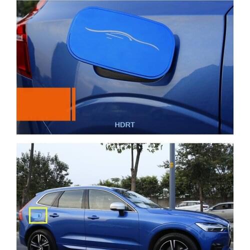 Professional Fuel Tank Cover Smooth Wear-resistant stainless steel Fuel Tank Cap Cover Trim for Volvo XC60 2018 Car Accessory