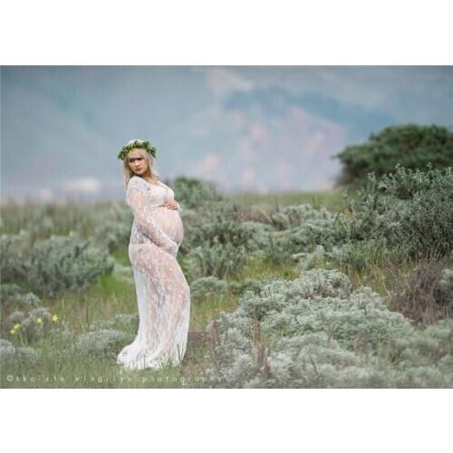 Sexy Maternity Dress Fancy Maternity Lace Dress Maternity Photography Prop Chiffon Maxi Dress S-XL