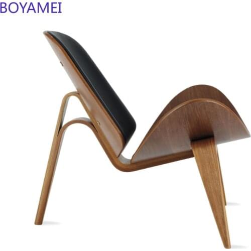 Leisure net red leather chair modern minimalist designer single sofa chair airplane shell chair