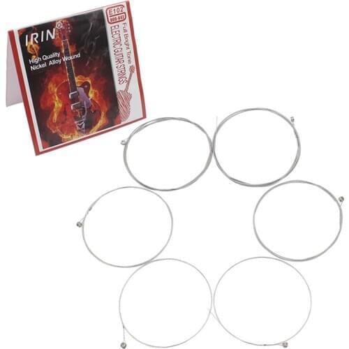 IRIN E102 6Pcs Electric Guitar String Nickel Alloy Wound Electric Guitar Replacement Parts Accessories String