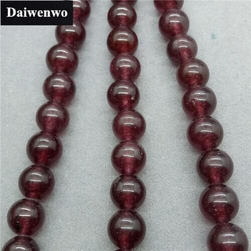 Deep Red Chalcedony Agate Bead 6-12mm Round Natural Loose Stone Bead DIY Earring