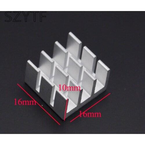 Heat sink 16*16*10MM (silver slot) high-quality radiator 5pcs/lot