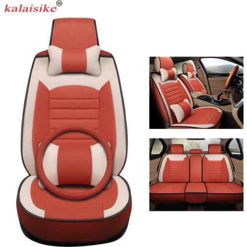 Kalaisike universal Flax car seat covers for BYD all models G3 F3 F6 e6 G6 L3 G5 automobiles styling car accessories