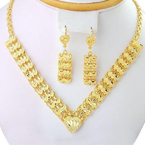 Yellow Gold Real GF Bracelet Earring Necklace Pendant Gift Set Special Unconditional Lifetime Replacement Guarantee