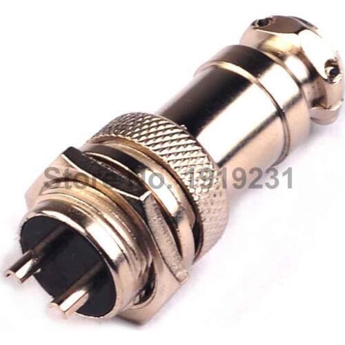 1pair GX16-2P Male & Female Diameter 16mm Wire Panel Connector GX16 circular connector Socket Plug