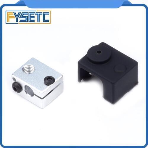 10X V6 3D Printer Insulation Black Silicone Socks non-Official Heated Block For V6 PT100 Hotend Warm Keeping Cover