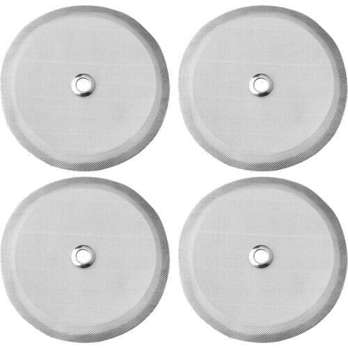 4 Pcs 4 in Stainless Steel Replacement Coffee Filter Mesh,for 1000 Ml ,8 Cup French Press Coffee Makers and Tea Machines
