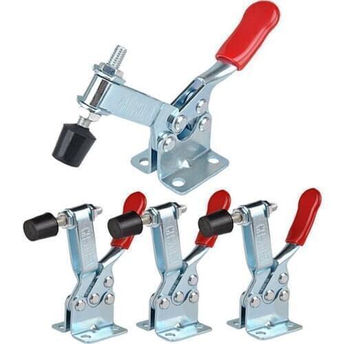 4Pcs Hand Tool Toggle Clamp 201B Antislip Red Horizontal Clamp 201-B Quick Release Tool