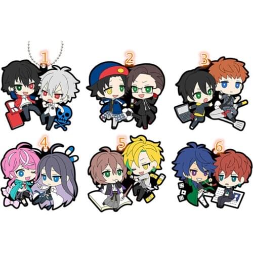 6cm Anime Keychian LlaveroDivision Rap Battle Hypnosis Cool Resin Rubber Keychain Pendant Keyring