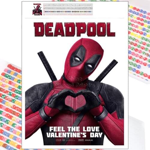 Diamond Painting Marvel X-Men Deadpool Hero Love 5D DIY Cross Stitch Square Round Embroidery Mosaic Home Decor Handmade