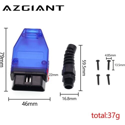 Automotive OBD2 16pin Connector Male OBD housing with plug + case + SR + screw OBDII Car Diagnostic Tool Accessories