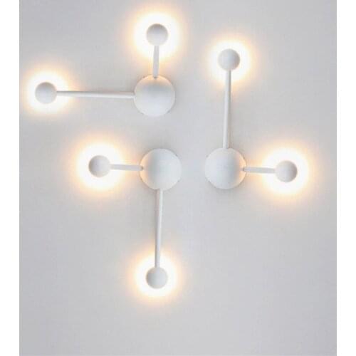 BEIAIDI Nordic Led Bedroom Bedside Lamp Aisle Living Room Porch Wall Light Background Light DIY Combination Geometric Wall Lamp