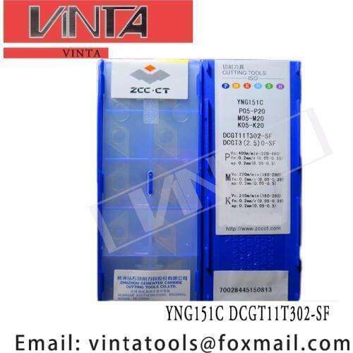 Free shipping high quality 10pcs/lots YNG151C DCGT11T302-SF cnc carbide turning inserts