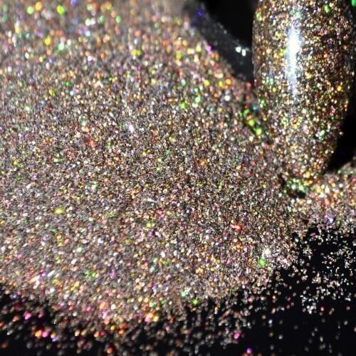 Hot Sale Holographic Nail Glitter Powder Laser Dark Brown Coffee AB Sequins Dust Gorgeous Glitter for Bling Nail Body Party Deco