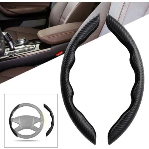 Booster Car Steering Wheel Cover Carbon Fiber Look Cover Left,right Non-Slip T