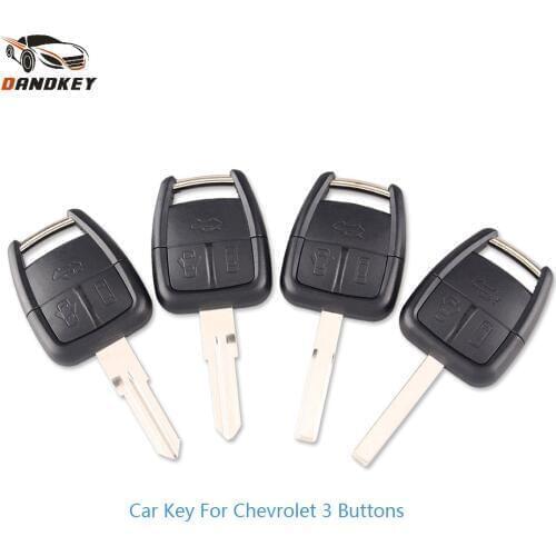 Dandkey Car Key Case Shell Fob YM-28 Blade For Chevrolet Key Shell Fob With Battery Holder 3 Button Key Cover