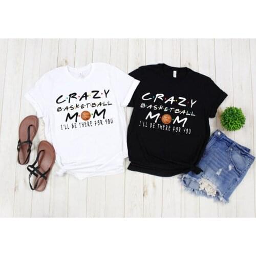 Trendy Mom Crazy Football Basketball Sports Tshirt Christian Streetwear Harajuku girl Clothing 100% Cotton O Neck Short Sleeve