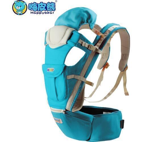 HappyBear Fashion Baby Carrier Hipseat Baby Backpack Ergonomic Carrier 5 in 1 Multifunctional Baby Wrap Slings for Babies 8026