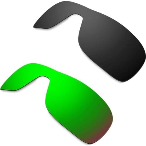 HKUCO For Turbine Rotor Sunglasses Replacement Polarized Lenses 2 Pairs - Black & Green