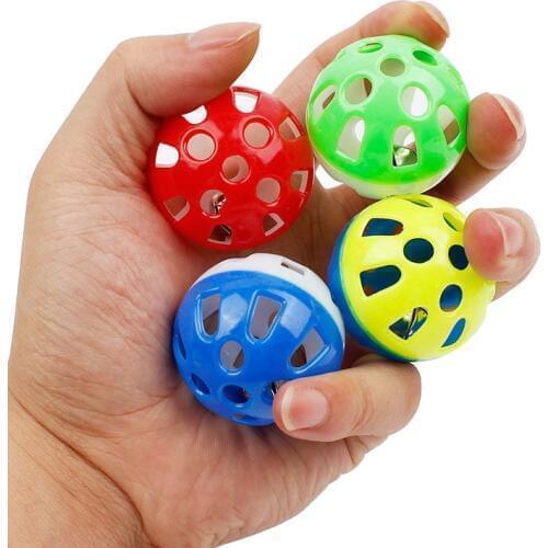 Cat Ball Toy With Jingle Bell Inside Kitten Toys Pet Cat Teaser Colorful Balls Toy For Cats Diameter 3.5 cm@#05