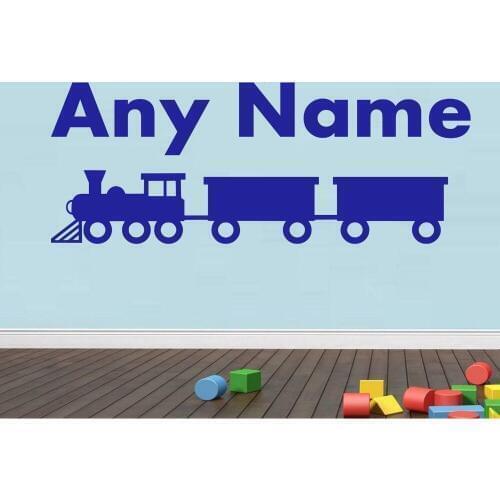 Personalised Train Any Name Vinyl Wall Sticker Art Decal Kids Room Boys Bedroom Wall Decor Custom Design Gift For Baby JW162