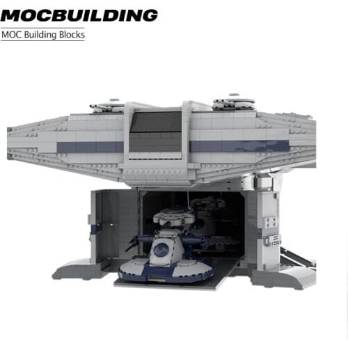 Creative Childrens Puzzle Space Building Block DIY Toy Gift War Ianding Ship MOC Building Block Model landing Boat