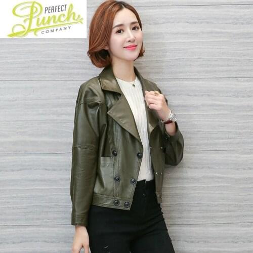 Coat Sheepskin Womens Jacket Short Real Genuine Leather Jackets Plus Size Spring Autumn Veste Femme Z91707 KJ5414