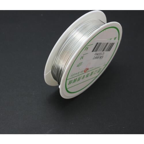 5m(2.5mx2pcs)0.8MM Copper Wire Silver Beading Wire Jewelry Cord String Metal Thread For DIY Bracelet Necklace Craft Making