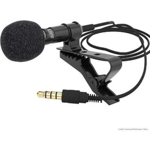 Andoer 1.45m Mini Portable Microphone Condenser Clip-on Lapel Lavalier Microphone Wired Mikrofo / Microfon for Phone for laptop
