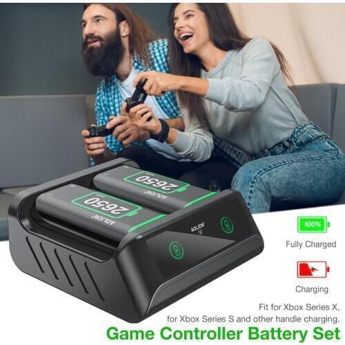 Viugreum 2 X2650mAh Battery Pack Set For Xbox One / S Elite Wireless Controller Gamepads + LCD USB Charger