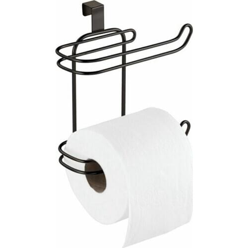 New Metal Compact Hanging Over the Tank Toilet Tissue Paper Roll Holder and Dispenser for Bathroom Storage Space Saving