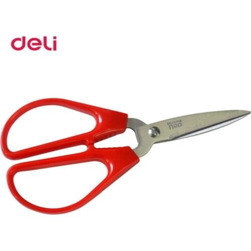 Deli Stainless Steel Scissors High Quality Business Stationery Office Home Supply Scissor Kitchen Knife Cutter DIY Cutting Tool
