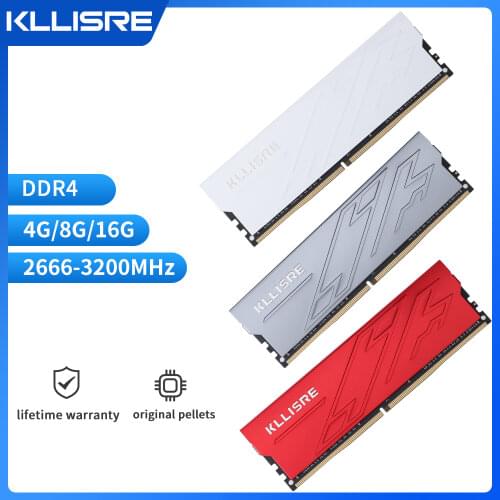 Kllisre DDR3 DDR4 4GB 8GB 16GB memoria ram 1333 1600 1866 2133 2400 2666 3000 RGB Memory Desktop Dimm with Heat Sink