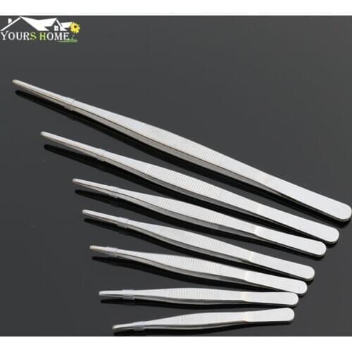 14/16/18/20/25/30cm Kitchen Cooking Medical Tweezers Stainless Steel Kitchen Seafood & bar Tweezer Food Tongs Tool Bar Accessory