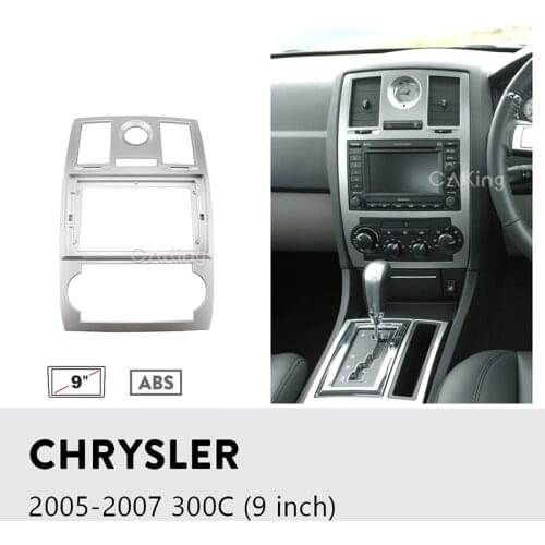 9 inch Car Radio Fascia Frame for Chrysler 300C 2005-2007 DVD Player Panel Dash Kit Installation Stereo Facia Trim Bezel 9inch