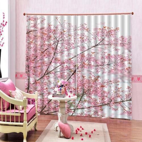 Pink curtains Luxury Blackout 3D Window Curtains For Living Room Bedroom girls curtain