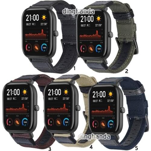 20mm Woven Nylon Replacement Band Sport Strap For Huami Amazfit GTS / GTS 2e/ GTS2 / GTS2 mini/ Neo/ GTR 42mm