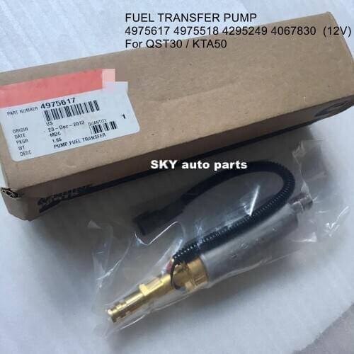 FUEL TRANSFER PUMP 4975617 4975518 4295249 4067830 (12V) For QST30 / KTA50