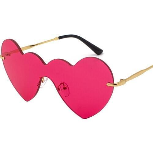 Veshion Sexy Heart Shape Sunglasses Women Brand Designer Funny Summer Love Heart Shaped Sun Glasses Trendy Fashion UV400