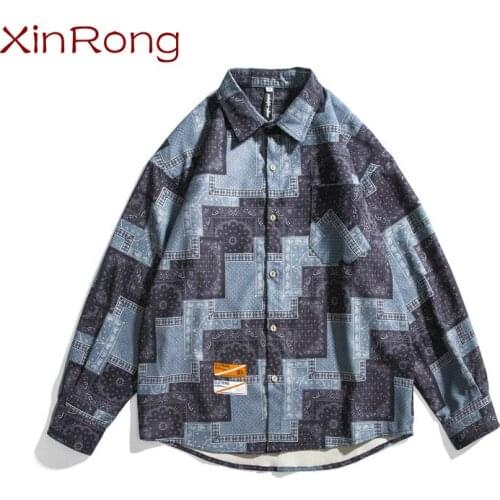 2021 spring student fashion mens shirt lapel cardigan youth trend personality plaid casual shirt mens all-match denim clothing