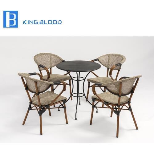 High quality Metal table for coffee shop with outdoor chair