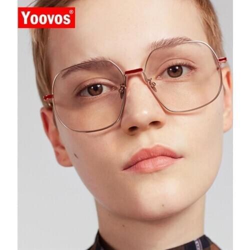 Yoovos 2021 Glasses Frame Oversized Eyeglasses Frames For Men High Quality Vintage Eyewear Brand Design Square Okulary Frame