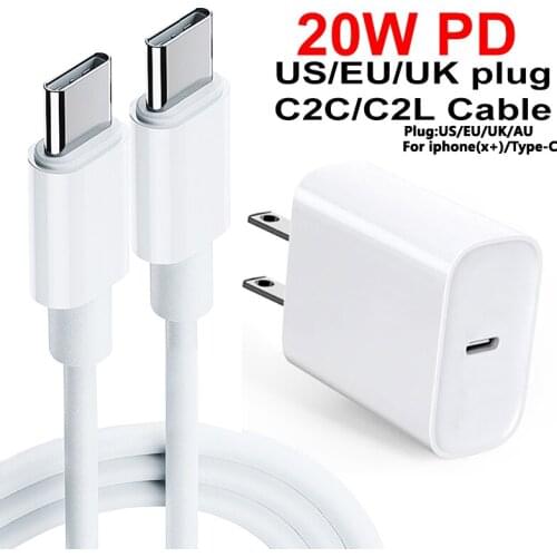 20W USB Type C PD Fast Charger Adapter For iPhone 12 QC3.0 PD Fast Charging Power Type-C for Samsung Xiaomi Huawei