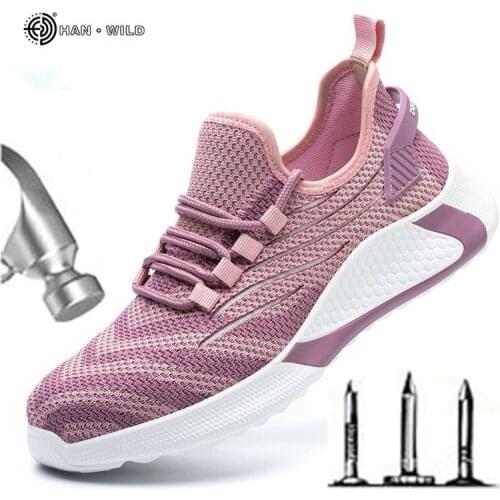 Safety Shoes Women Steel Toe Shoes Men Working Sneakers Safety Shoes Men Lightweight Boots Indestructible Work Shoes