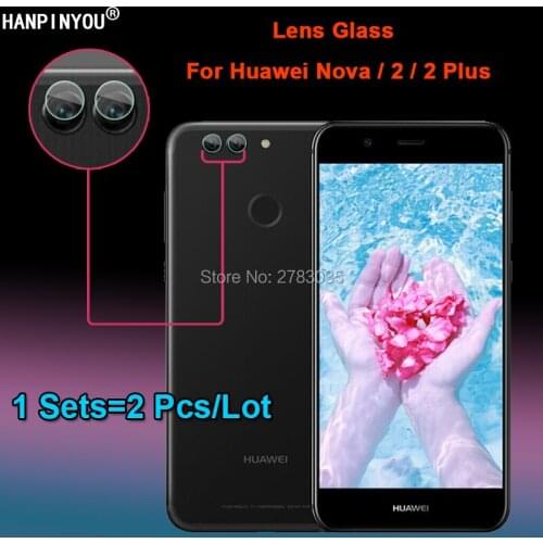 1Set=2Pcs/Lot For Huawei Nova / 2 /2 Plus Clear Ultra Slim Back Camera Lens Protector Rear Camera Lens Cover Tempered Glass Film