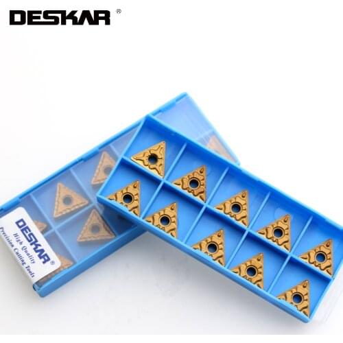 10PCS DESKAR TNMG160404 TNMG160408 TNMG160412 CQ TM HQ CM PM R S L S LF9018 Lathe Cutter Tool Turning Tools Carbide Inserts