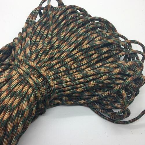 10yards/Lot Mix color Paracord Bracelets Rope 7 Strand Parachute Cord CAMPING HiKING Army green+Golden