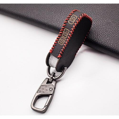100% Leather car key fob skin cover case holder for Kia 2018 2019 sportage R Stinger sorento cerato smart remote protect shell